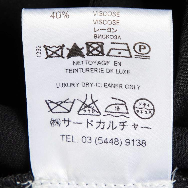 Pre Owned Givenchy Black Crepe Eyelet Detail Trousers M