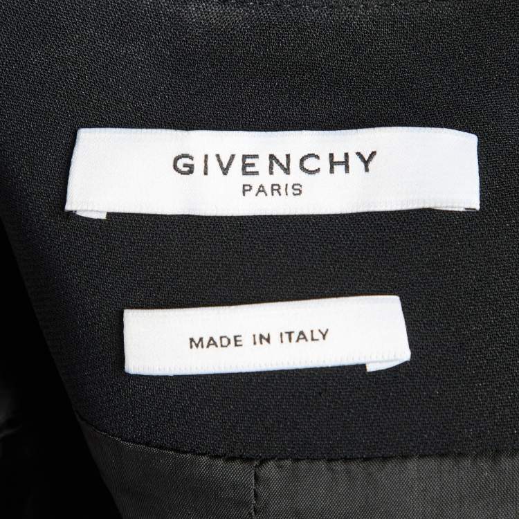 Pre Owned Givenchy Monochrome Crepe Draped Sleeveless Top M