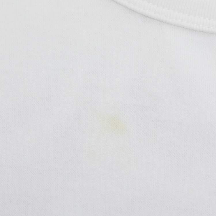 Pre Owned Givenchy White Jersey Heart Logo Embroidered T-Shirt M