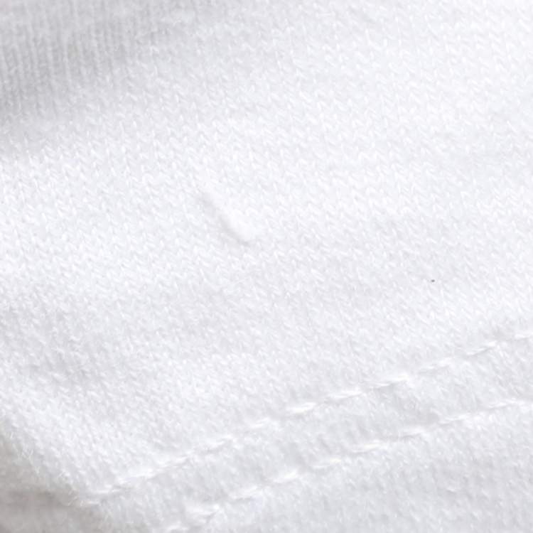 Pre Owned Givenchy White Jersey Heart Logo Embroidered T-Shirt M