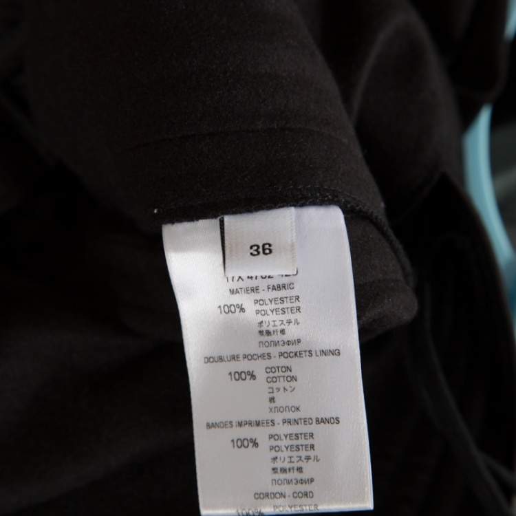 Pre Owned Givenchy Black Knit Drawstring Logo Panel Detail Skirt S