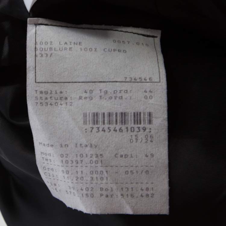 Pre Owned Givenchy Black Studded Wool Oversized Lapel Detail Jacket M 