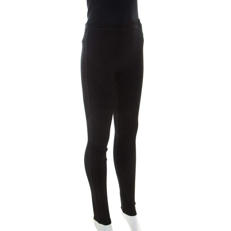 Givenchy Black Stretch Zip Detail Leggings S Givenchy