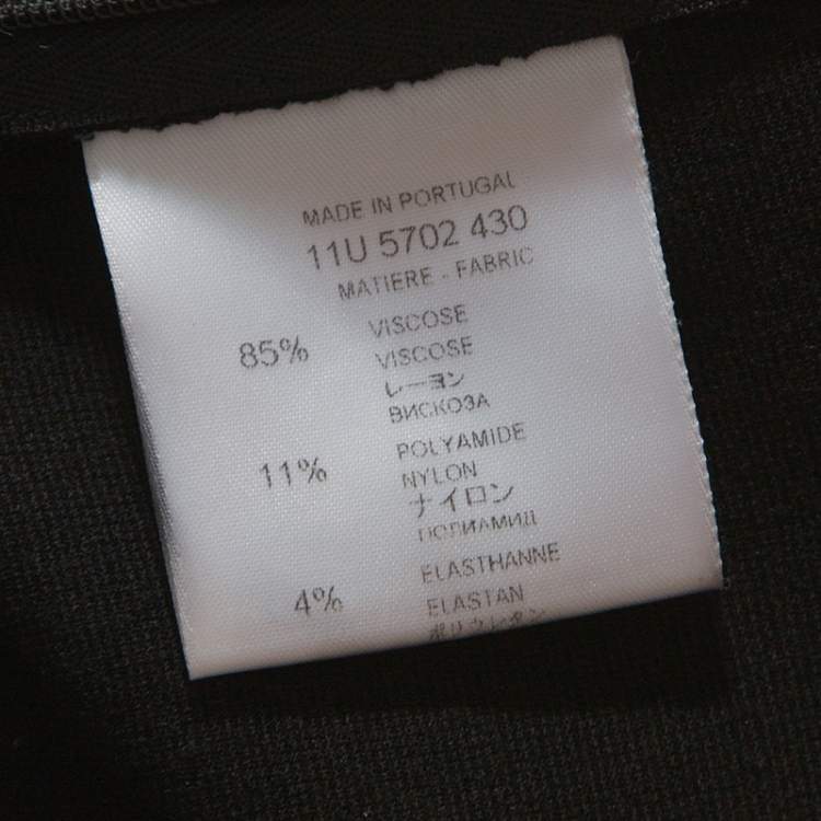 Pre Owned Givenchy Black Stretch Zip Detail Leggings S