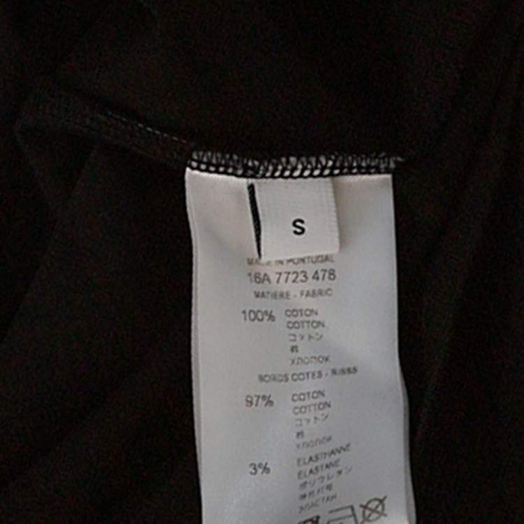 Pre Owned Givenchy Black Floral Print Cotton Crew Neck T-Shirt S