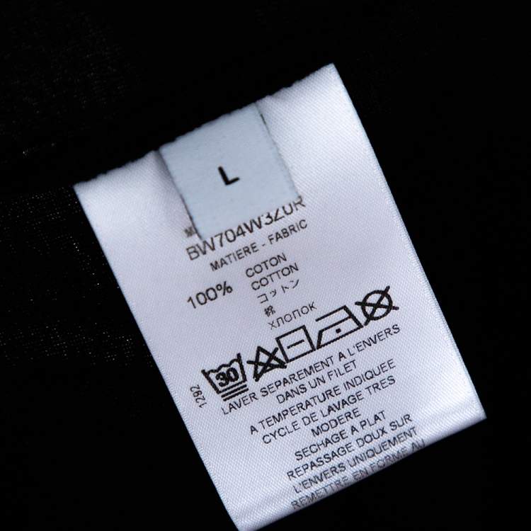 مملوكة مسبقًا Givenchy Dark Grey Flying Cat Print Cotton Distressed T- Shirt L