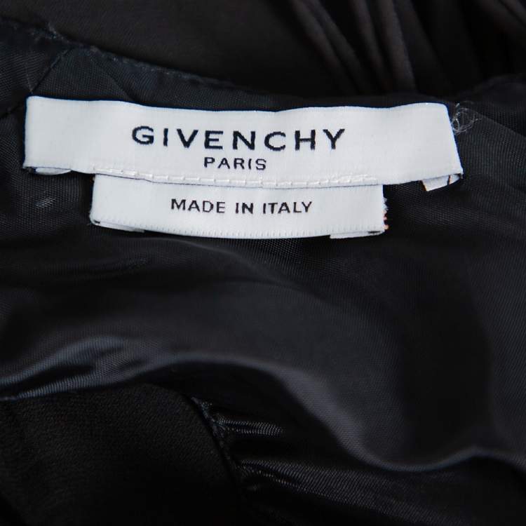 Pre Owned Givenchy Black Chiffon Cross Tie Detail Drop Waist Sleeveless Dress M