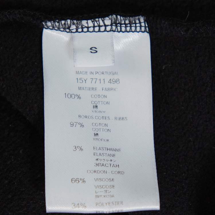 Pre Owned Givenchy Black Cotton Rottweiler Print Sleeveless Hoodie S