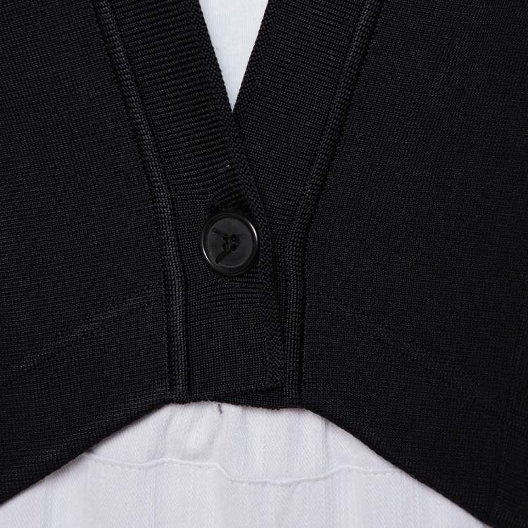 مملوكة مسبقًا Givenchy Black Knit Cape Sleeve Detail Kimono Jacket M