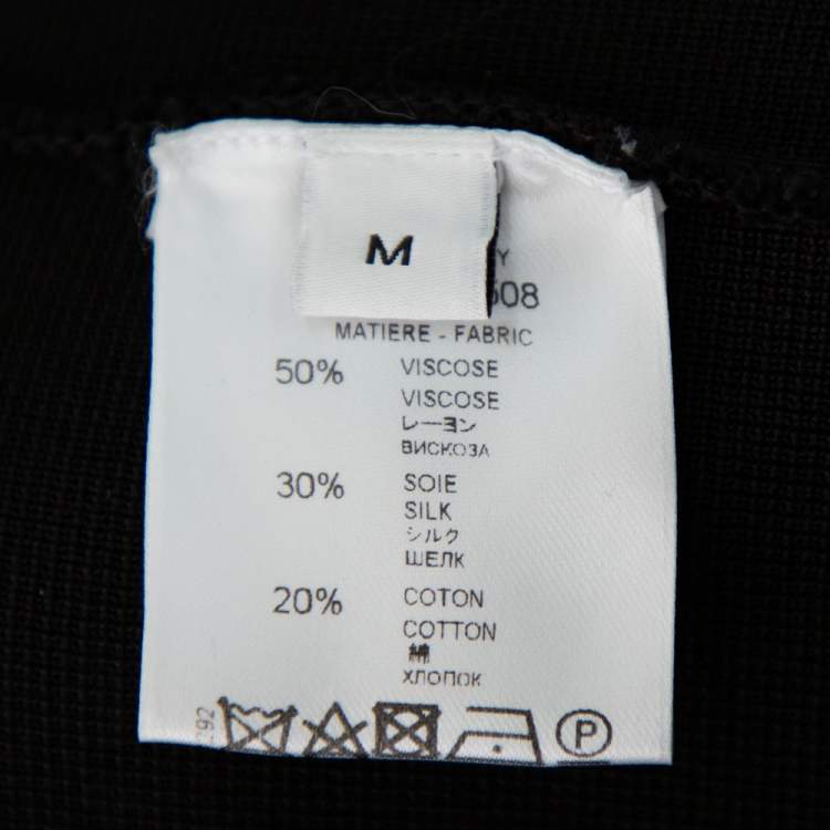 مملوكة مسبقًا Givenchy Black Knit Cape Sleeve Detail Kimono Jacket M