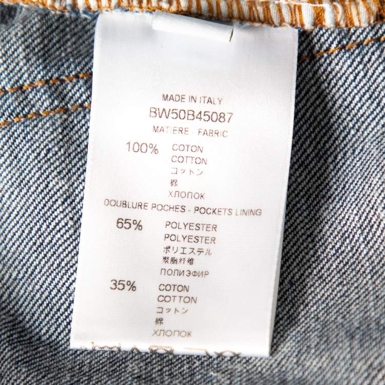 Pre Owned Givenchy Navy Blue Denim Raw Edge Detail Classic Shorts M