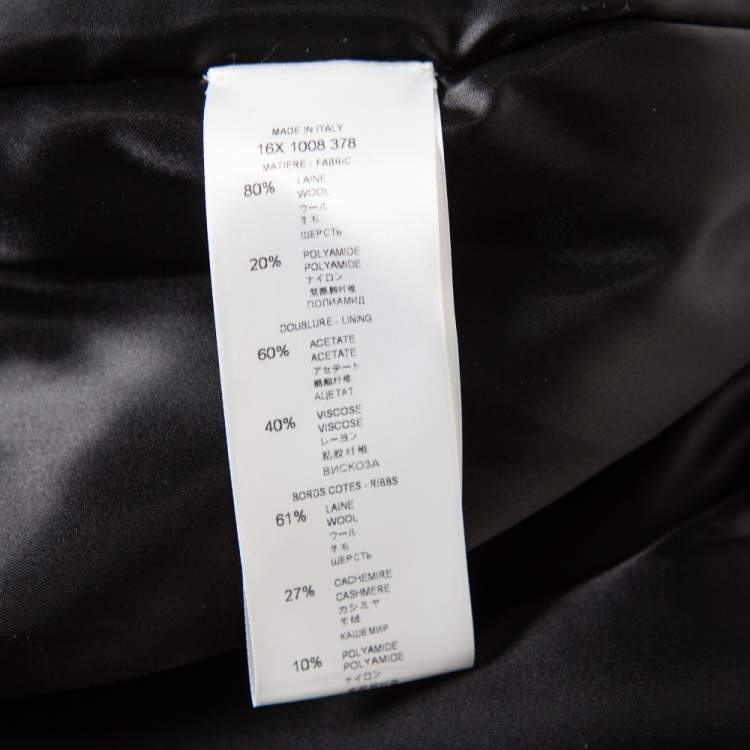 Pre Owned Givenchy Black Wool Love Printed Bomber Jacket M