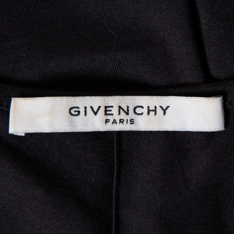 Pre Owned Givenchy Black Cotton Floral Printed Tank Top S
