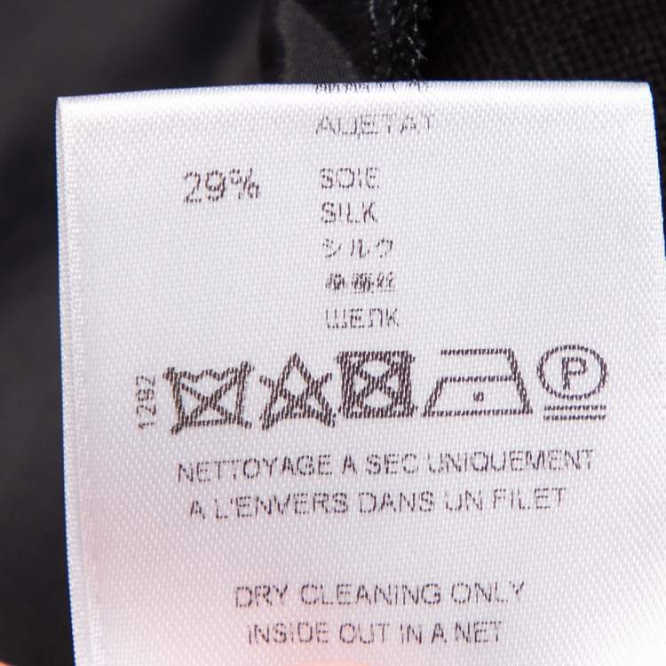 Pre Owned Givenchy Black Knit Zip Front Leggings M