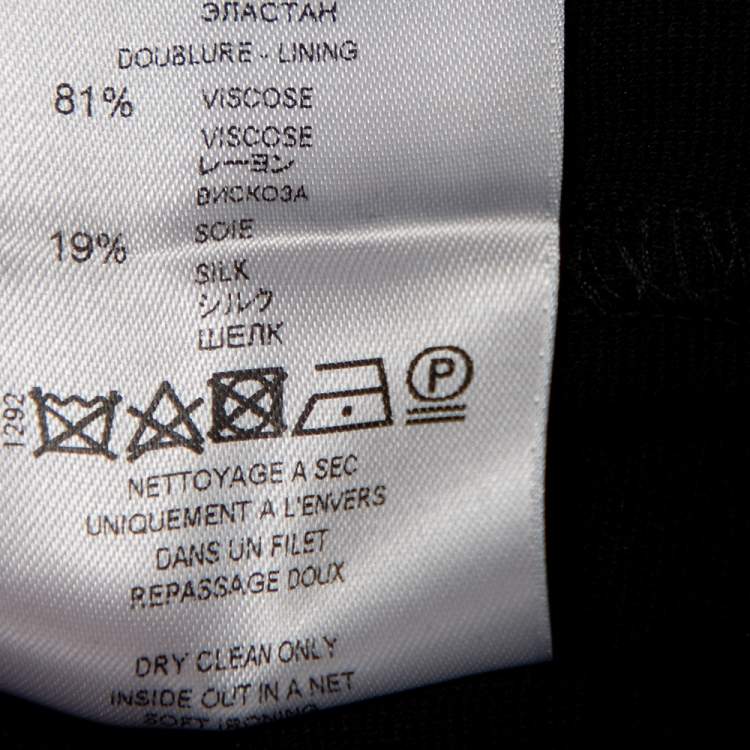 Pre Owned Givenchy Black Knit Zip Detail Leggings M