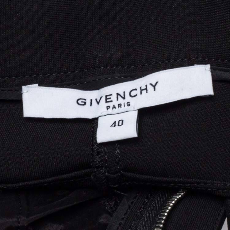 Pre Owned Givenchy Black Knit Skinny Leggings M