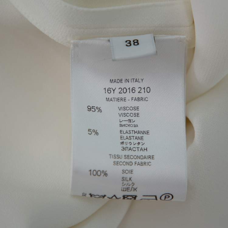 Pre Owned Givenchy White Crepe Cape Sleeve Detail Mini Dress M