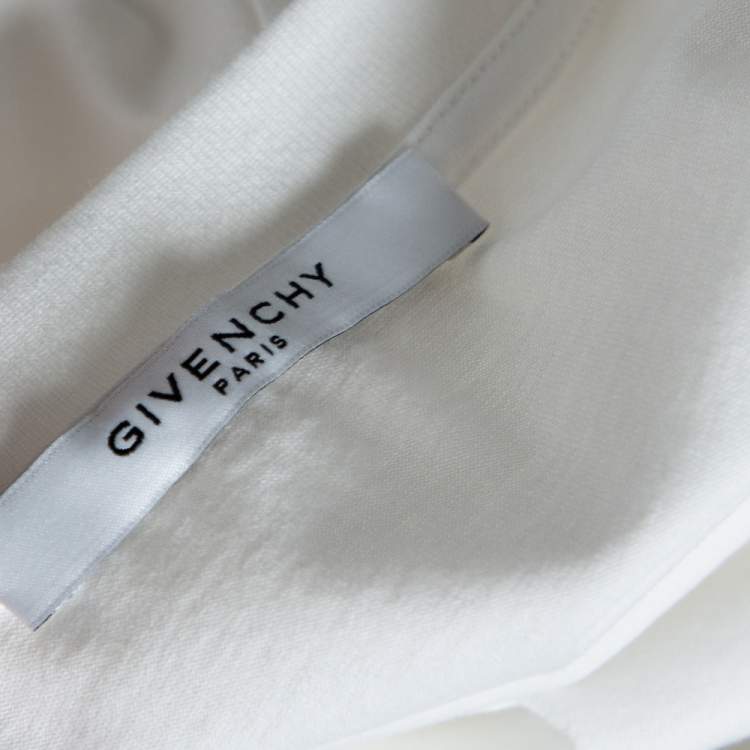 Pre Owned Givenchy White Vintage Logo Printed Cotton Oversized T-Shirt XS
