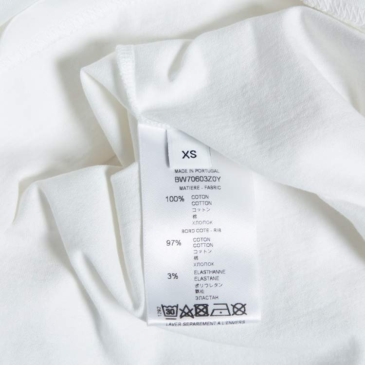 Pre Owned Givenchy White Vintage Logo Printed Cotton Oversized T-Shirt XS