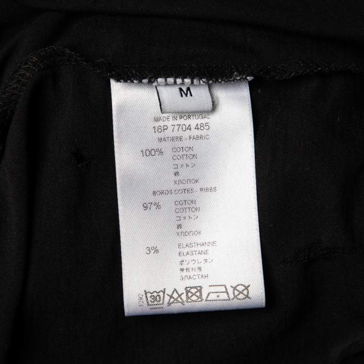 مملوكة مسبقًا Givenchy Black Logo Printed Cotton Oversized Distressed T-Shirt M
