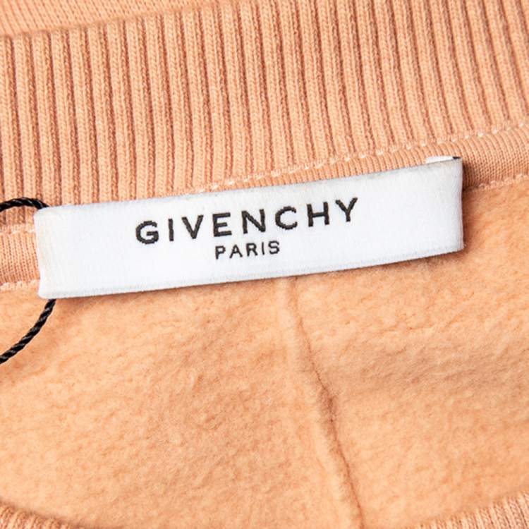 Pre Owned Givenchy Pink Pop Collage Printed Cotton Knit Long Sweatshirt S