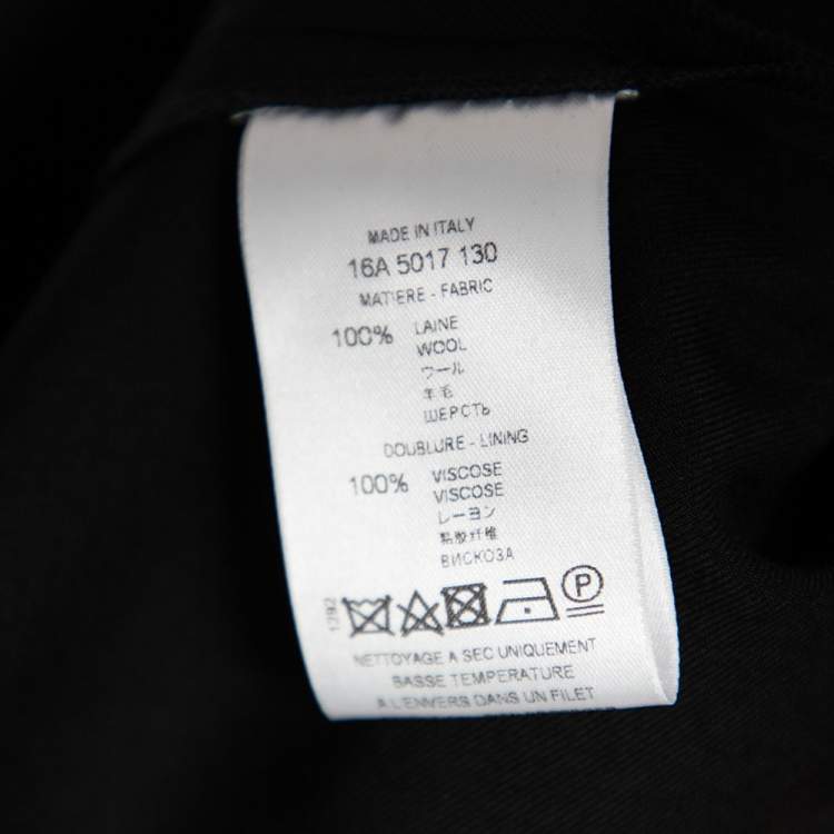 Pre Owned Givenchy Black Wool Belted Skirt Detail Trousers L 