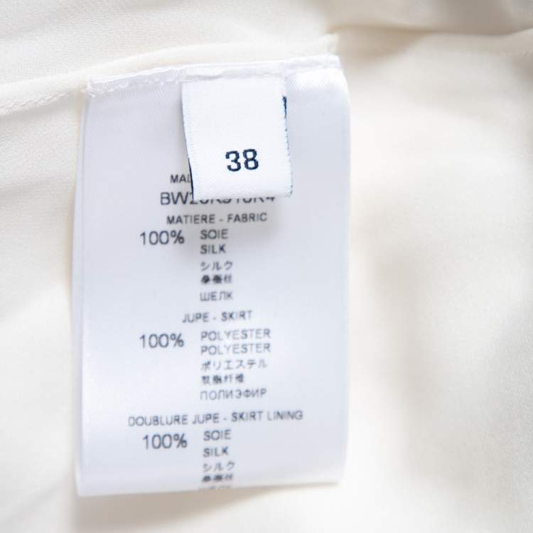 Pre Owned Givenchy White Silk-Georgette Embellished Hooded Gown M