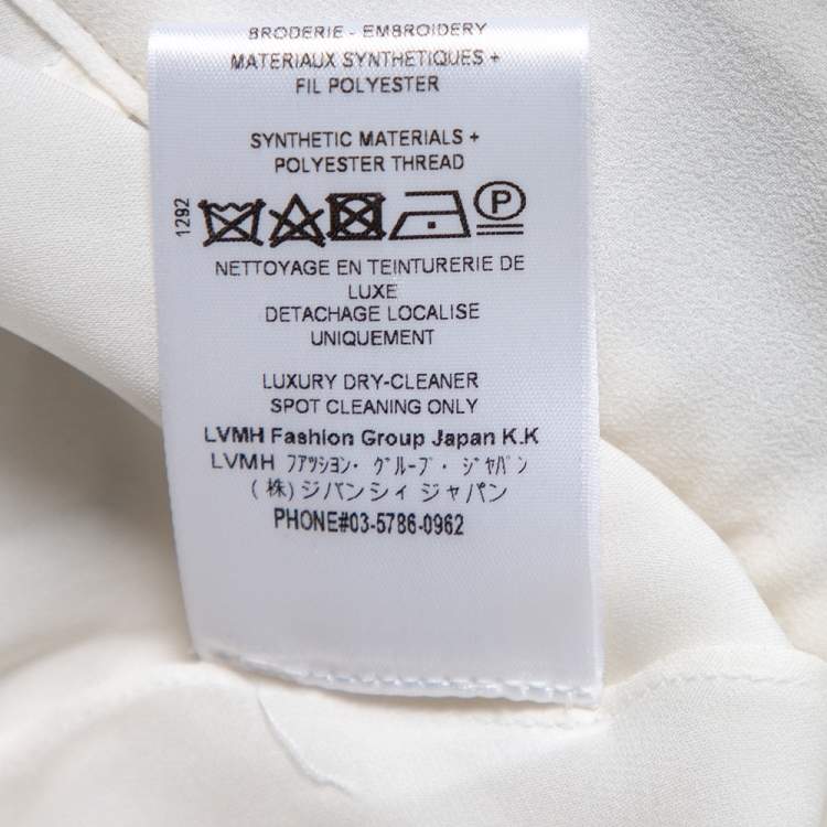 Pre Owned Givenchy White Silk-Georgette Embellished Hooded Gown M