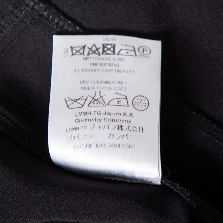 Pre Owned Givenchy Black Jersey Zipper Hem Detail Leggings S
