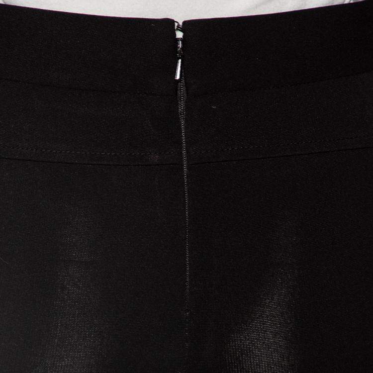 Pre Owned Givenchy Black Jersey Zipper Hem Detail Leggings S