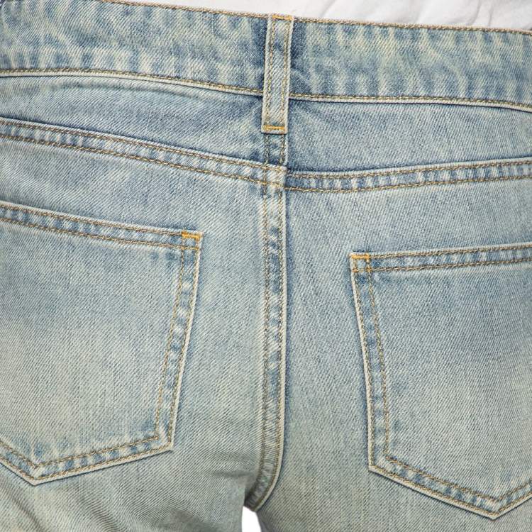 Pre Owned Givenchy Light Blue Washed Denim Jeans M