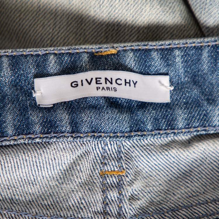 Pre Owned Givenchy Light Blue Washed Denim Jeans M