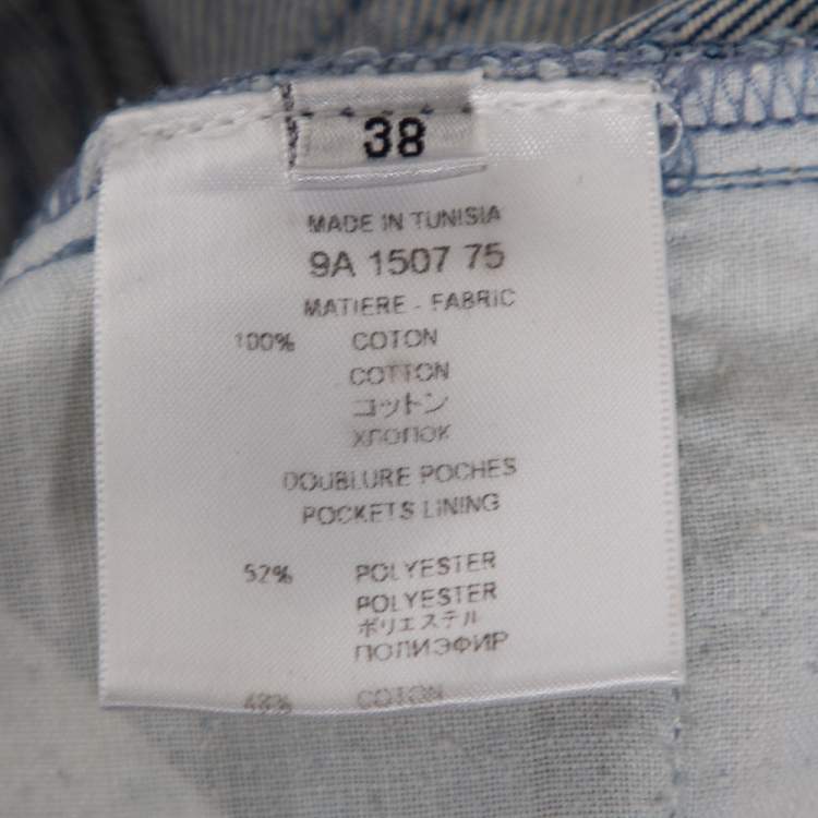 Pre Owned Givenchy Light Blue Washed Denim Jeans M