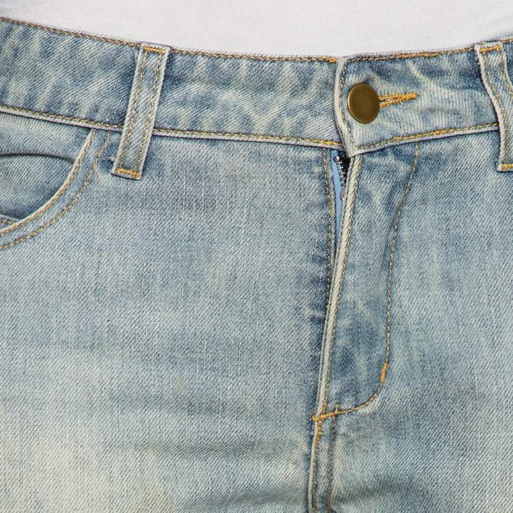 Pre Owned Givenchy Light Blue Washed Denim Jeans M