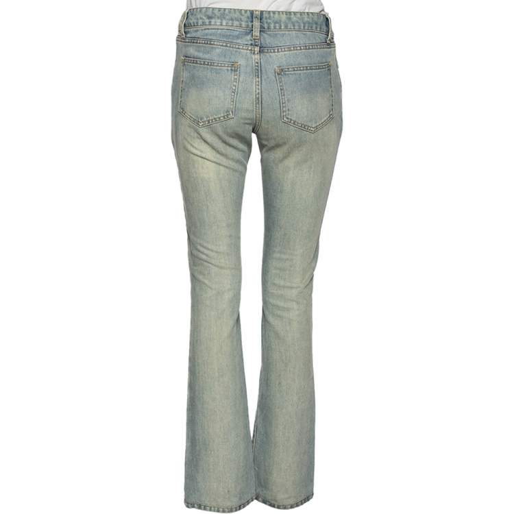 Pre Owned Givenchy Light Blue Washed Denim Jeans M