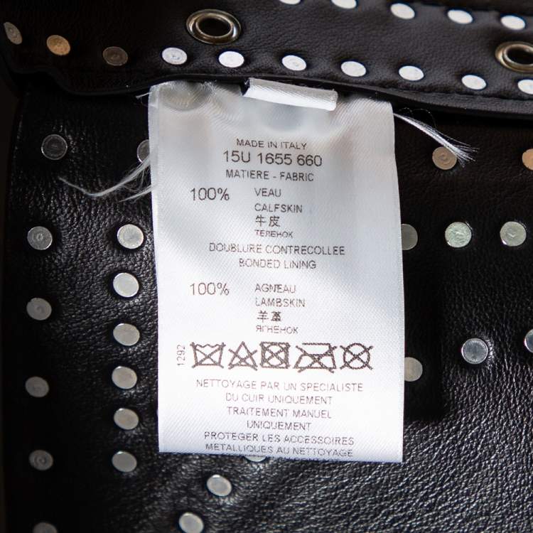 Pre Owned Givenchy Colorblock Paneled Studded Leather Backless Vest M