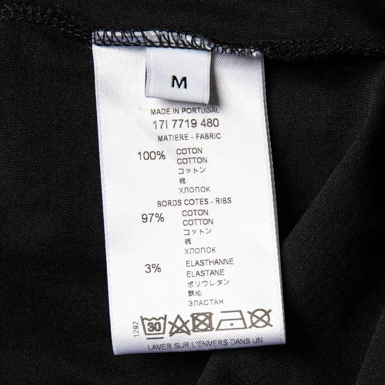 Pre Owned Givenchy Black Logo Season Print Cotton Oversized T-Shirt M