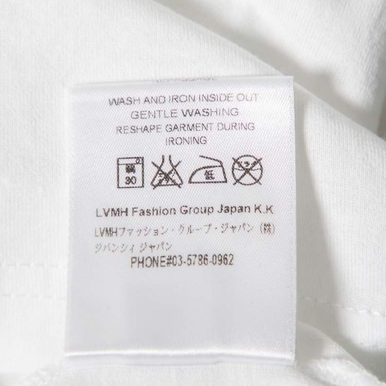 Pre Owned Givenchy White Logo Printed Cotton Crewneck T-Shirt XS