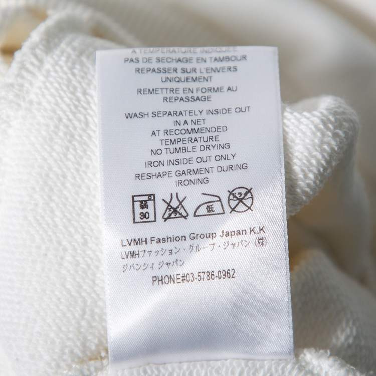 Pre Owned Givenchy White Tribal Logo Printed Cotton Crewneck Sweatshirt XS