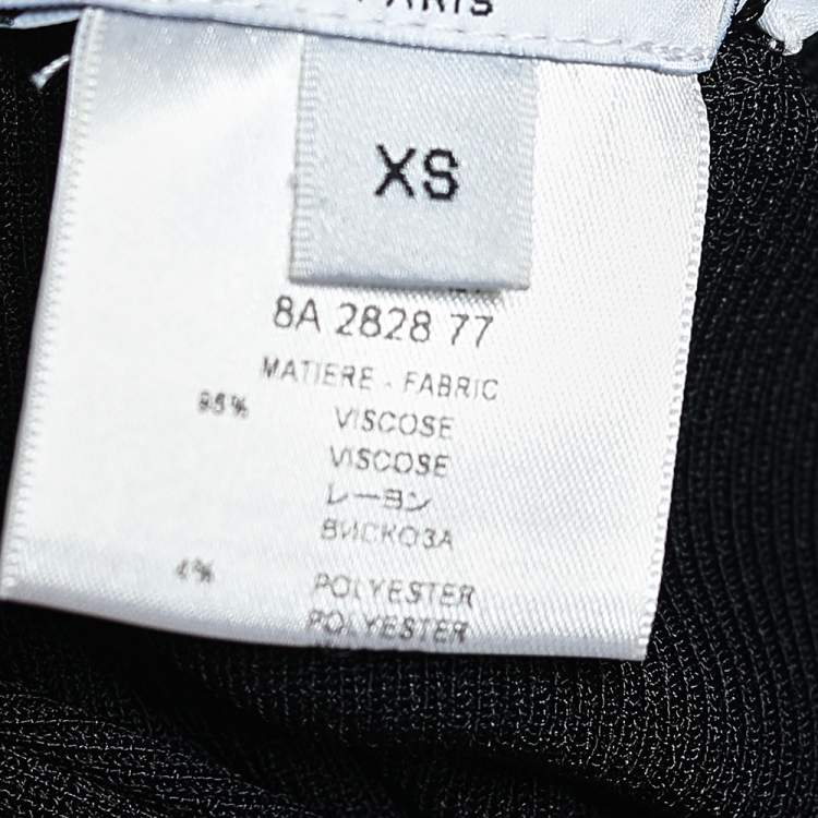 مملو�كة مسبقًا Givenchy Black Knit Ruffle Detail Sleeveless Turtleneck Dress XS