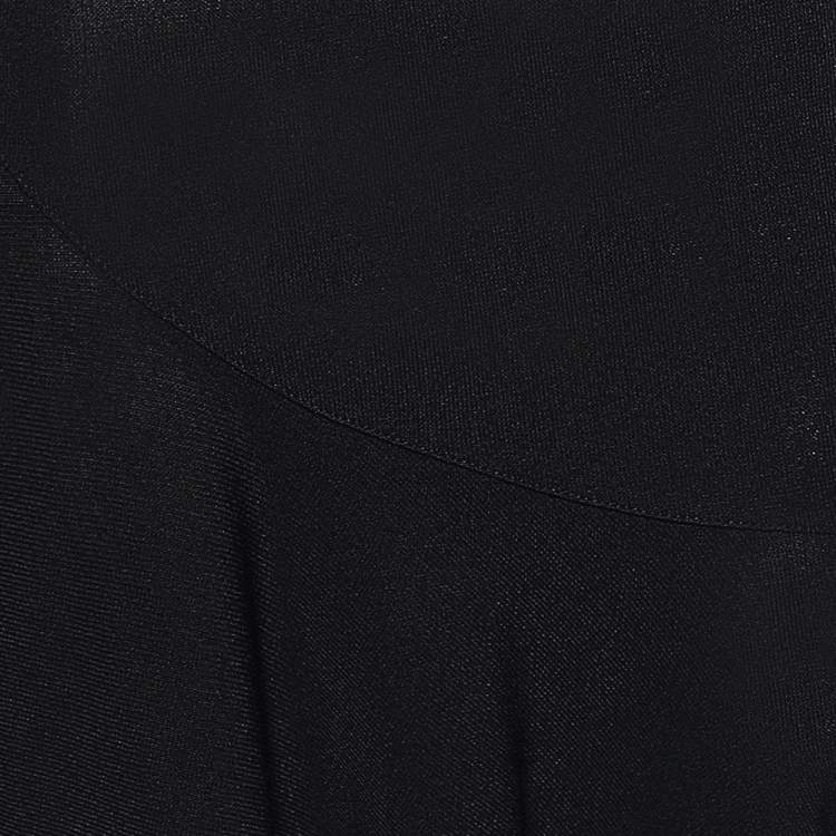 مملوكة مسبقًا Givenchy Black Knit Ruffle Detail Sleeveless Turtleneck Dress XS