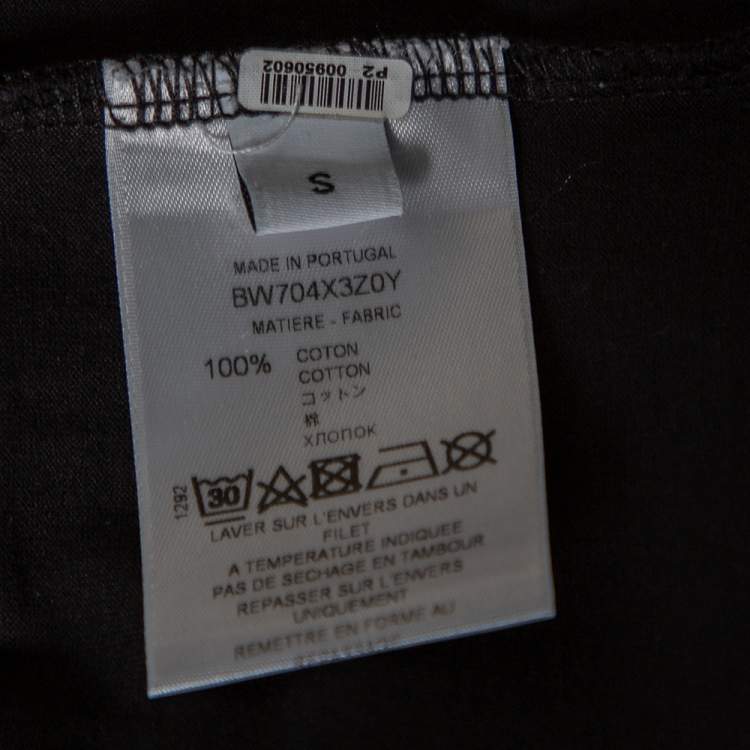 Pre Owned Givenchy Black Cotton Faded Logo Printed Crewneck T-Shirt S