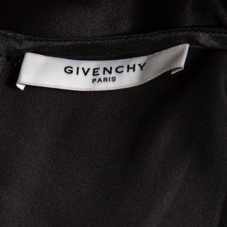 Pre Owned Givenchy Multicolored Printed Silk & Jersey Embellished Detailed Jumpsuit S