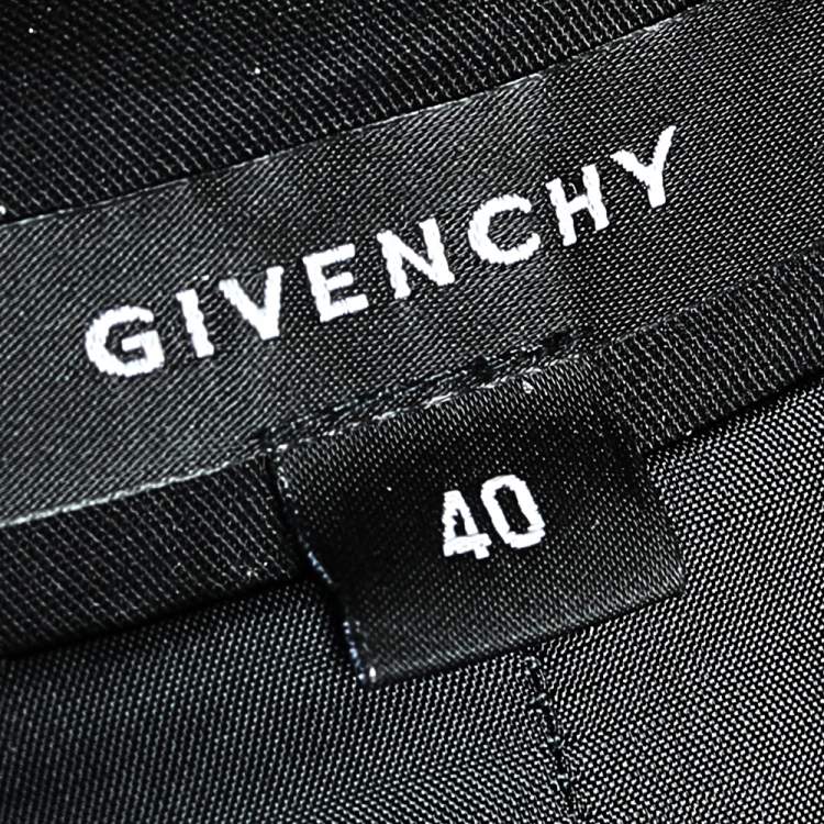 Pre Owned Givenchy Black Cotton Studded Sleeveless Cropped Shrug S