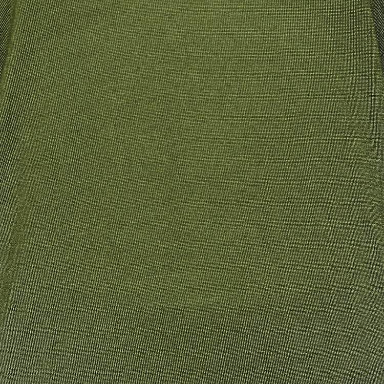 Pre Owned Givenchy Green Wool Side Button Detail Sweater M