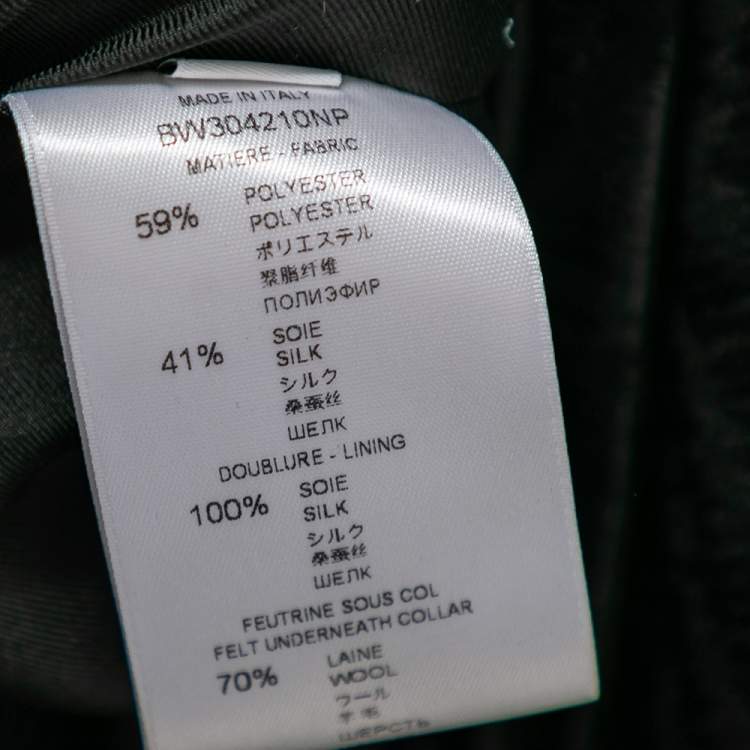 Pre Owned Givenchy Black Moire Jacquard Single Breasted Blazer L