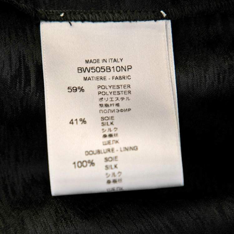 Pre Owned Givenchy Black Moire Jacquard Trouser L