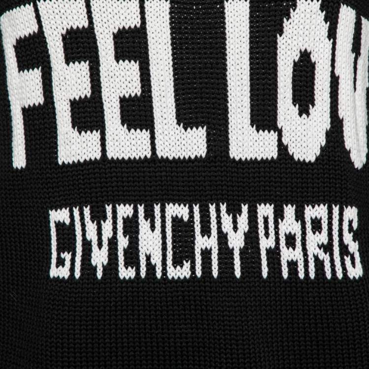 Pre Owned Givenchy Black I Feel Love Knit Sweater S