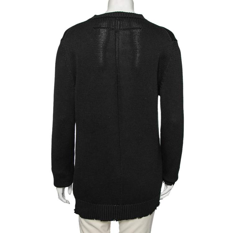 Pre Owned Givenchy Black I Feel Love Knit Sweater S
