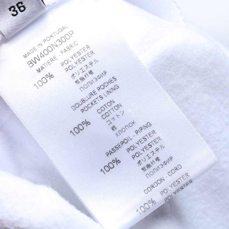 Pre Owned Givenchy White Jersey Logo Detail Track Mini Skirt S